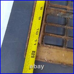 Large Cast Iron Floor Vent Register Air Grate 26 x 12 Salvaged Antique