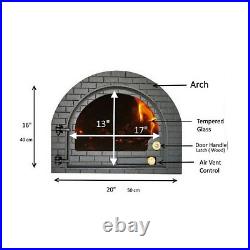 Large Cast Iron Glass Pizza Oven Door DIY Wood fired Pizza Ovens