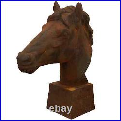 Large Cast Iron Horse Head Bust