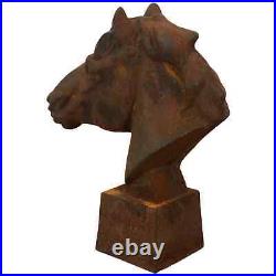 Large Cast Iron Horse Head Bust