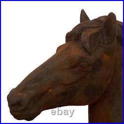 Large Cast Iron Horse Head Bust