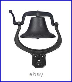 Large Door Bell Church School Antique Vintage Style Large Cast Iron Dinner Bell