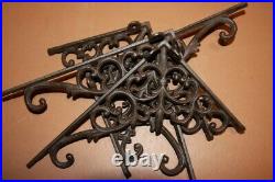 Large French Victorian Open Scroll Shelf Brackets Cast Iron, 9 3/8 inches, B-26