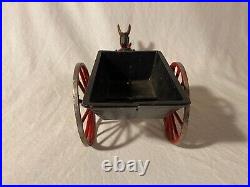 Large Ives Cast Iron Horse Drawn Coal Cart O-71