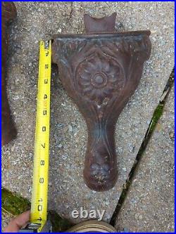 Large Ornate Antique Cast Iron Set Of 4 Tub Or Wood Stove Feet Legs Salvage READ