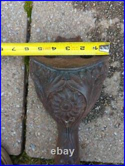 Large Ornate Antique Cast Iron Set Of 4 Tub Or Wood Stove Feet Legs Salvage READ