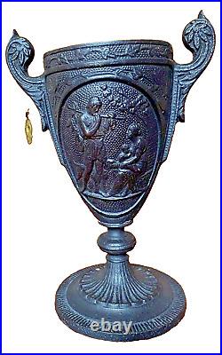 Large Victorian cast iron urn