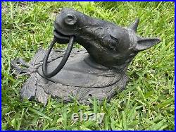 Large Wall Cast Iron Horse Hitching Head 11 Tall