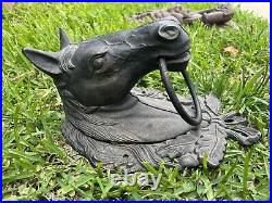 Large Wall Cast Iron Horse Hitching Head 11 Tall