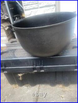 Large antique cast iron cauldron Pot # 15