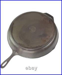 Lodge No. 14 SK X-Large Cast Iron Skillet Pan Restored with Heat Ring