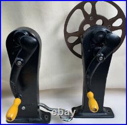Neumade x-3 35mm Film Reel Rewinder 14Tall for Large Movie Projector Cast Iron