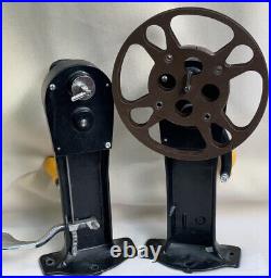 Neumade x-3 35mm Film Reel Rewinder 14Tall for Large Movie Projector Cast Iron