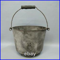 PRE-Griswold Erie BLOCK Letters 1800s Cast Iron large Kettle with handle