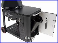 Pro Series Large Gas Assist Charcoal Grill Cast Iron Grates With Tabletop