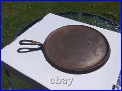 RARE Authentic Griswold Large Block Logo 610 Number 10 Cast Iron Handle Griddle