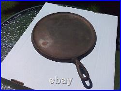 RARE Authentic Griswold Large Block Logo 610 Number 10 Cast Iron Handle Griddle