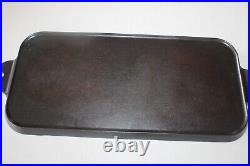 RARE Vintage GRISWOLD Block Large Logo Cast Iron #9 Long Rectangle Griddle #746