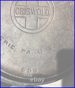 RARE Vtge(1950's)Griswold Large Block Logo #9, Cast Iron Griddle 609 B