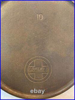 Rare Large Logo Griswold Cast Iron Chuckwagon 3-leg Tite-top Dutch Oven LID #310