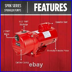 Red Lion RL-SPRK150 115/230 Volt, 1.5 HP, 71 GPM Cast Iron Sprinkler/Irrigation