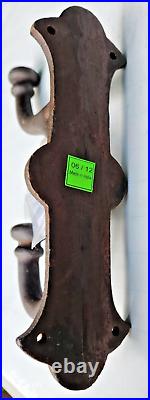 Restoration Hardware Vintage Large Cast Iron Hand Forged Coat Hook Rust Colored