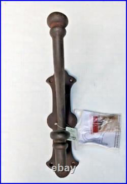 Restoration Hardware Vintage Large Cast Iron Hand Forged Coat Hook Rust Colored