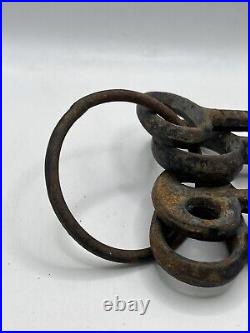 SKELETON KEYS Vintage Antique Cast Iron Large Heavy 6 Inch Long On Ring Spooky