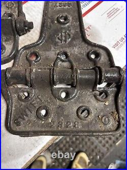 VTG Large Cast Iron Refrigerator Box Car Hinges Set