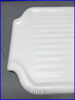 VTG Standard Cast Iron 20x27 White Porcelain Sink Large Drainboard Old 1262-24B