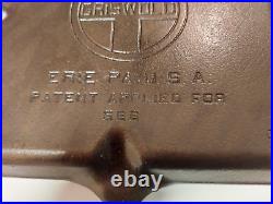 Vintage 40s Cast Iron GRISWOLD Colonial Breakfast Skillet Large Logo 666 C 9 X 9