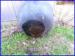 Vintage Cast Iron Large Hog Pot Scalding Pot with handle 25 1/2 diameter 16 ta