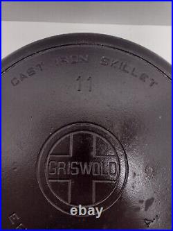 Vintage Cast Iron Skillet #11 Griswold Erie Pa. USA 717 Large Logo