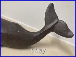 Vintage Cast Iron Whale Moby Dick Large Heavy