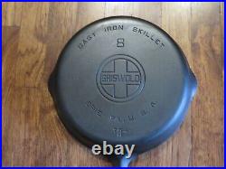 Vintage GRISWOLD #8 Cast Iron Skillet With Large Block Logo 704 N