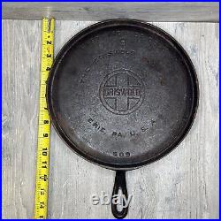 Vintage GRISWOLD Cast Iron GRIDDLE Pan # 9 LARGE BLOCK LOGO