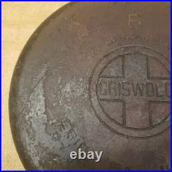 Vintage GRISWOLD Cast Iron SKILLET Chicken Frying Pan # 8 LARGE BLOCK LOGO 777