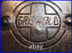 Vintage Griswold 10 Cast Iron Dutch Oven Lid ERIE Griswold LARGE SLANT LOGO 2553