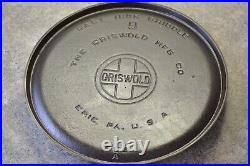 Vintage Griswold Cast Iron Griddle No. 9 (c. 1920-1940) Large Block Logo