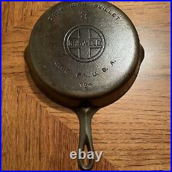 Vintage Griswold Cast Iron Skillet #8 Frying Pan Large Logo Erie PA 704 O
