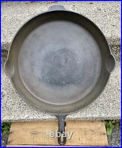 Vintage Griswold Cast Iron Skillet Pan #14 #718 Erie PA USA Large Heat Ring