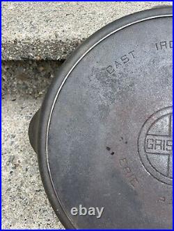 Vintage Griswold Cast Iron Skillet Pan #14 #718 Erie PA USA Large Heat Ring