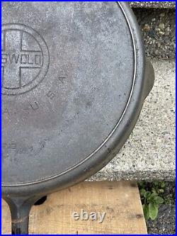 Vintage Griswold Cast Iron Skillet Pan #14 #718 Erie PA USA Large Heat Ring