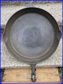 Vintage Griswold Cast Iron Skillet Pan #14 #718 Erie PA USA Large Heat Ring