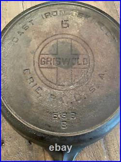 Vintage Griswold No. 6 Cast Iron Skillet 699 B Large Logo Heat Ring