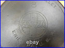Vintage Griswold No. 8 Cast Iron Skillet Large Slant Logo 10 1/2 704 F Erie PA