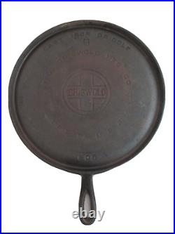 Vintage Griswold No. 9 Cast Iron Round Griddle Large Block Logo 609