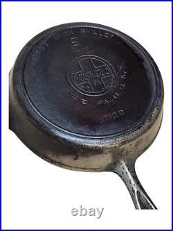 Vintage Griswold No. 9 Large Logo Cast Iron Skillet-710 B withHeat Ring