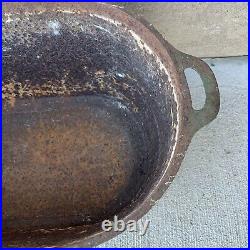 Vintage Large Cast Iron 4 Leg Kettle, Double Gate Marked Cauldron Tub