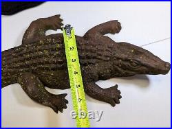 Vintage Large Cast Iron Alligator Heavy